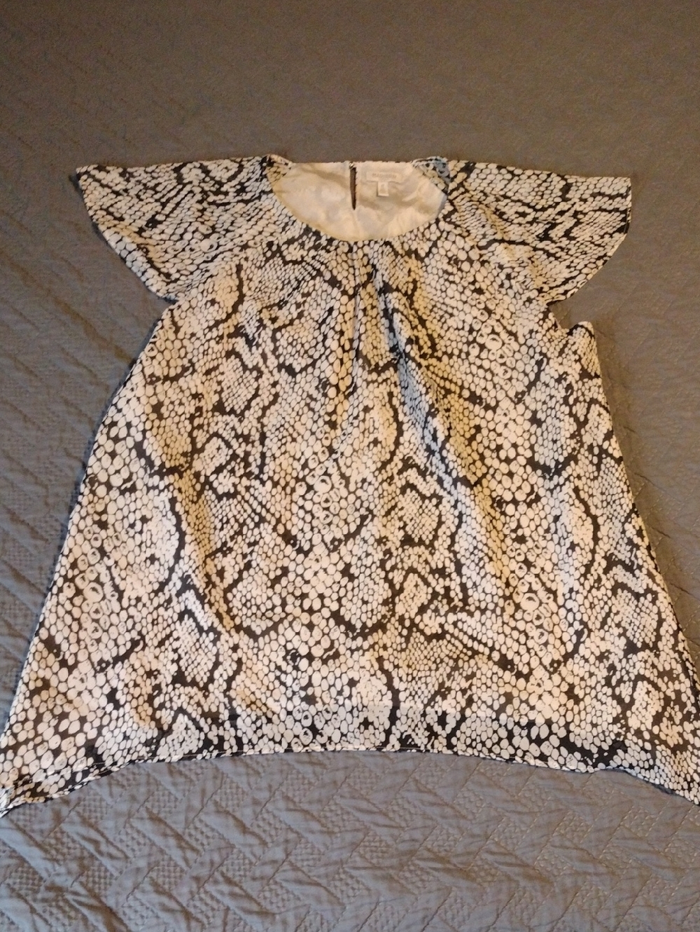 Madison Cream And Black Silk Blouse